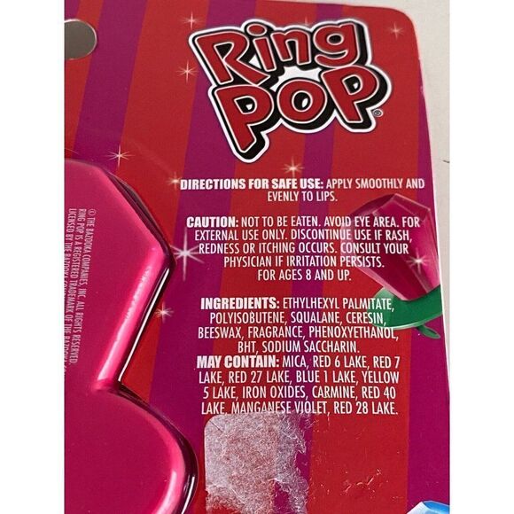 Taste Beauty Ring Pop Strawberry Flavored Lip Balm & Keychain NEW - Picture 8 of 9